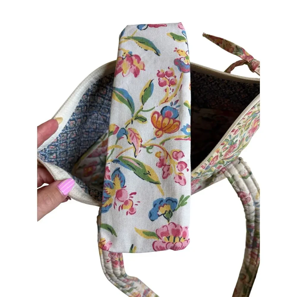Vera Bradley Vintage Floral Pattern Tote Bag (Perennials)
